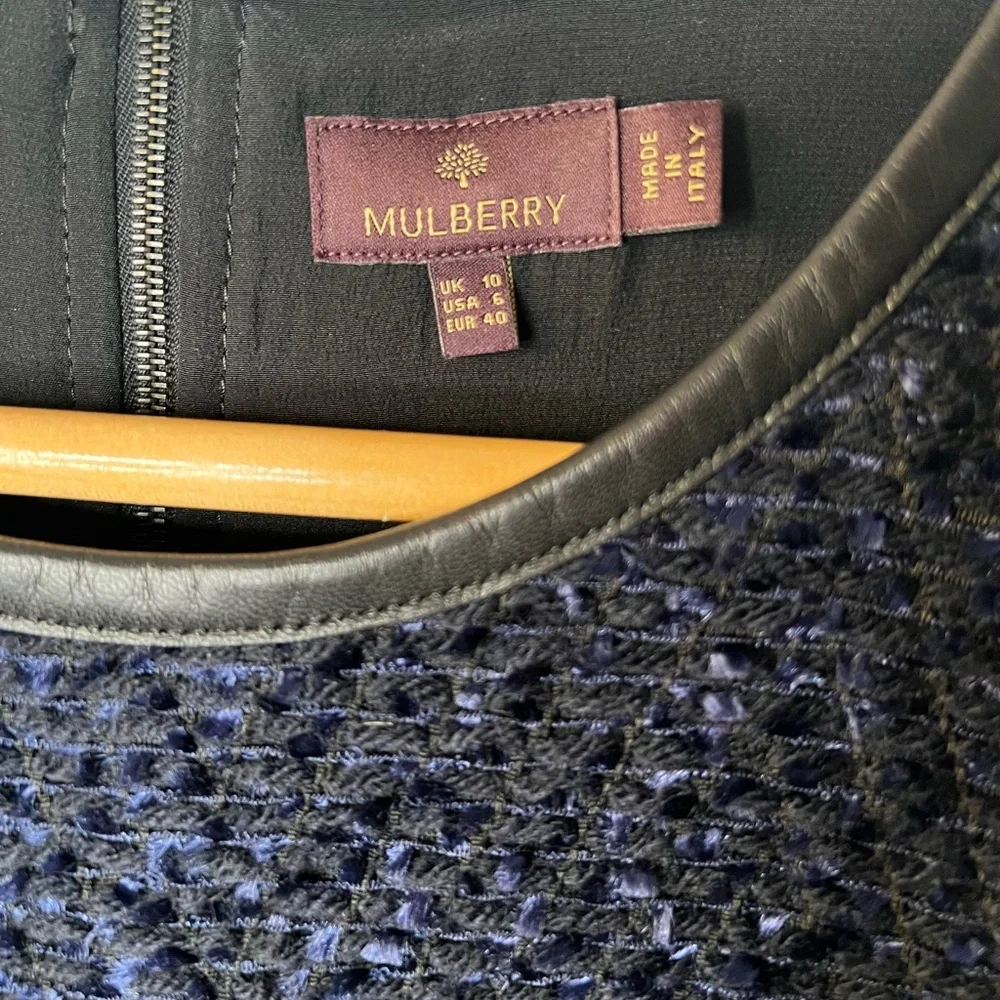 Mulberry Blue and Black Tassel Threaded Dress, 6 - Picture 3 of 8